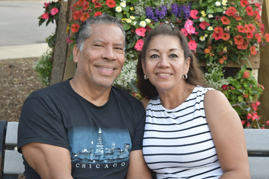 Couple smiling at Batavia Park Districts River Rhapsody.