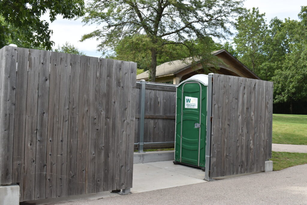 Big Woods Park portable restroom.
