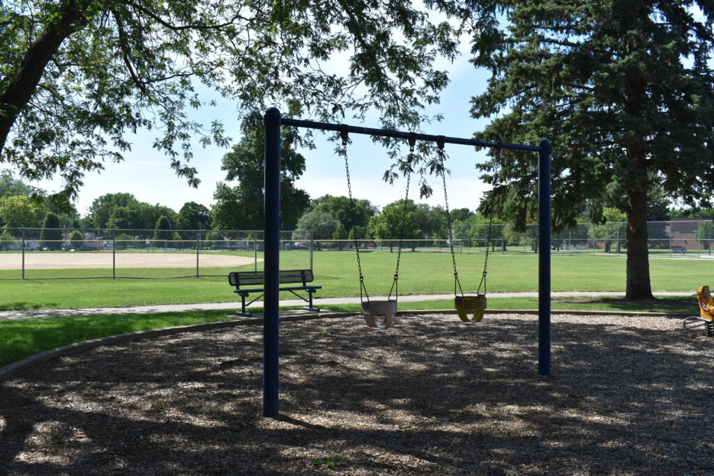 Prairie and Lathem Park swings for infants.