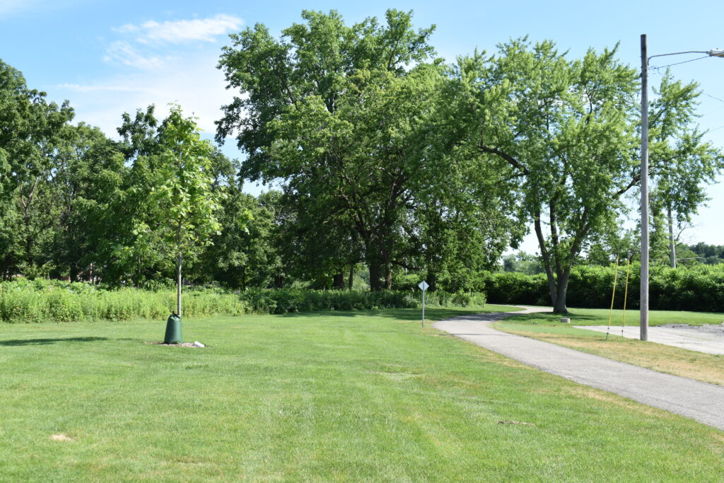 Laurelwood Park and Lodge showing open space perfect for a picnic.