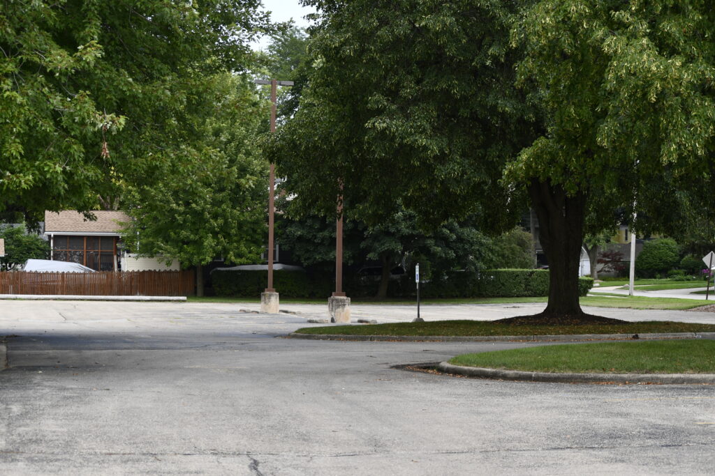 Memorial Park parking lot.