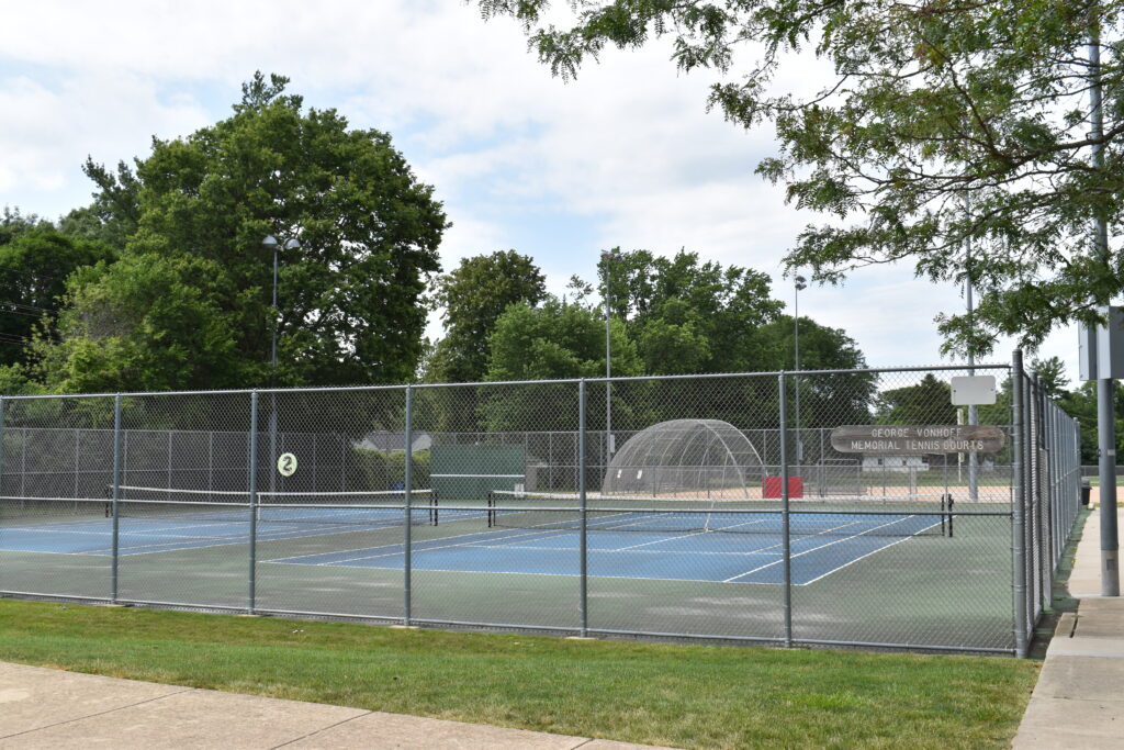 Memorial Park tennis courts.