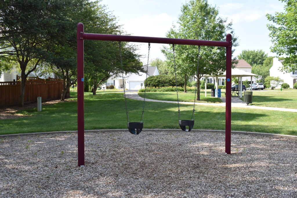 Saratoga Park swings for infants.