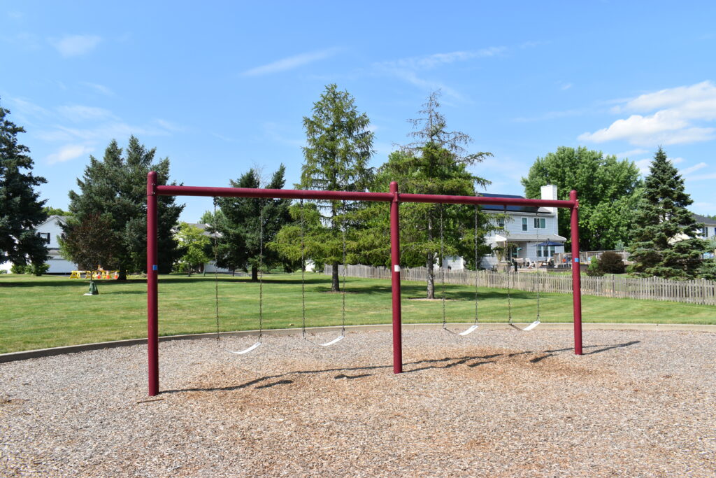 Saratoga Park swings for older children.