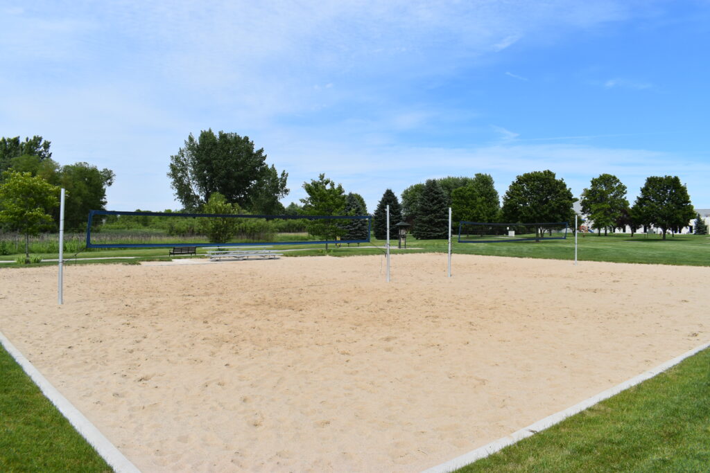 South Mill Creek Park sand volleyball.