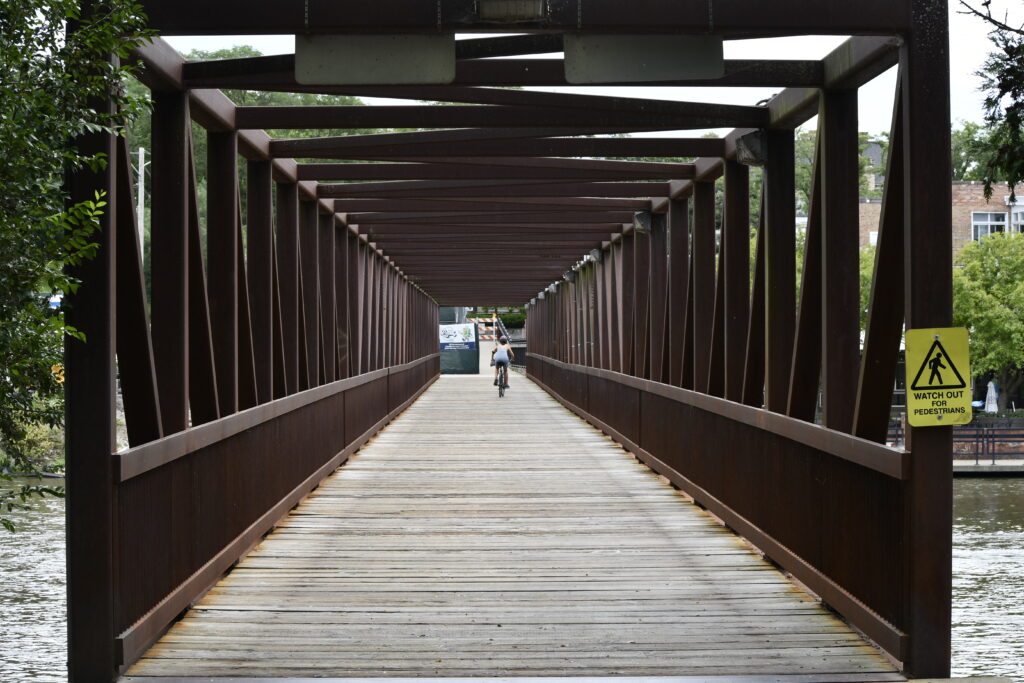 South Riverwalk peace bridge.