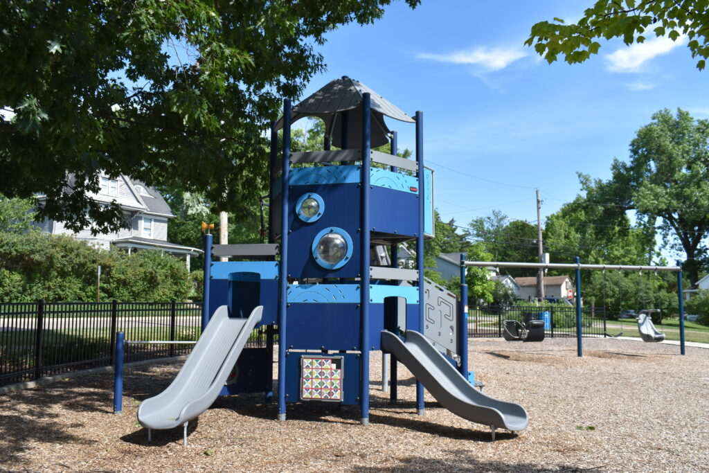 Washington Park spaceship playground.