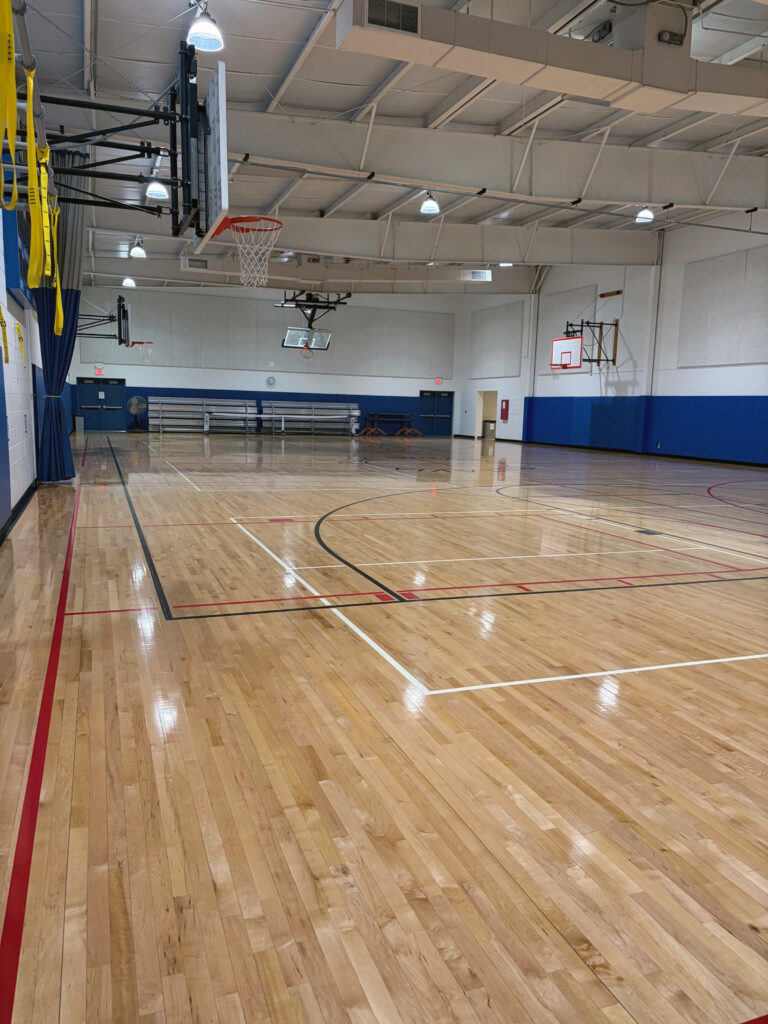 The interior of a gym